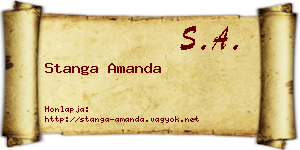 Stanga Amanda névjegykártya